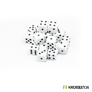 BATTLE DICE 25 WHITE 12MM