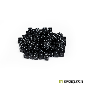 MINI BATTLE DICE 100 BLACK 7MM