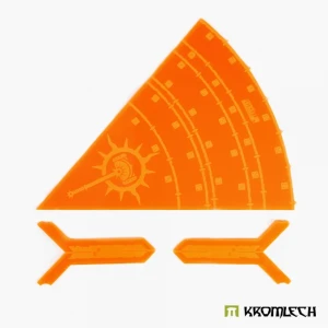 REGIMENT WHEEL RULER AND FRONT ARC MARKERS - ORANGE