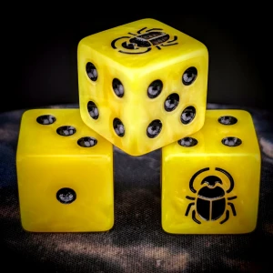 Scarab Dice Set ostre krawędzie