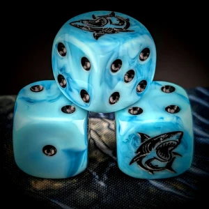Shark Dice Set zaokrąglone krawędzie