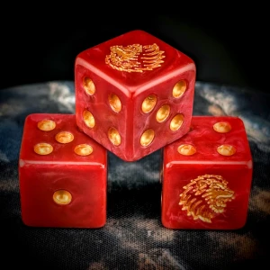 Lion Dice Set ostre krawędzie