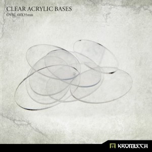 Clear Acrylic Bases: Oval 60x35mm (20)